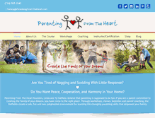 Tablet Screenshot of parentingfromtheheart.com